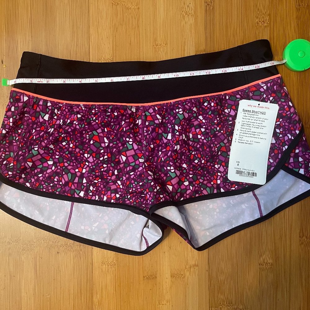 Lululemon Speed Short H2O Paradise Camo NWT size 8